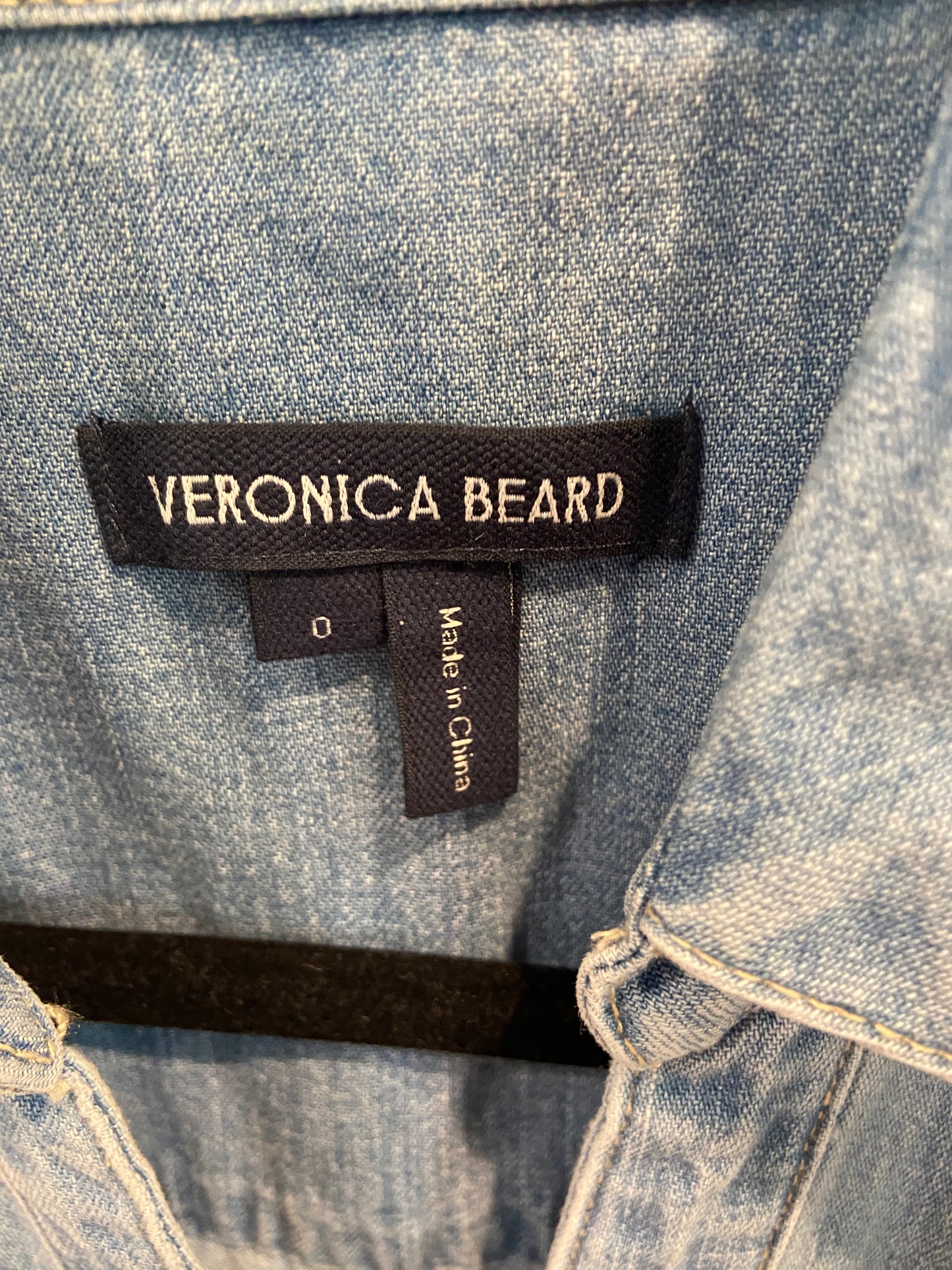 Veronica Beard Edwina Sleeveless Midi Shirt Dress Denim size 0