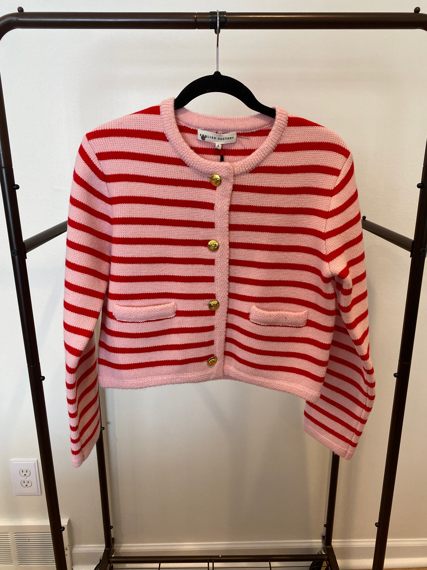 English Factory Striped Cardigan size S