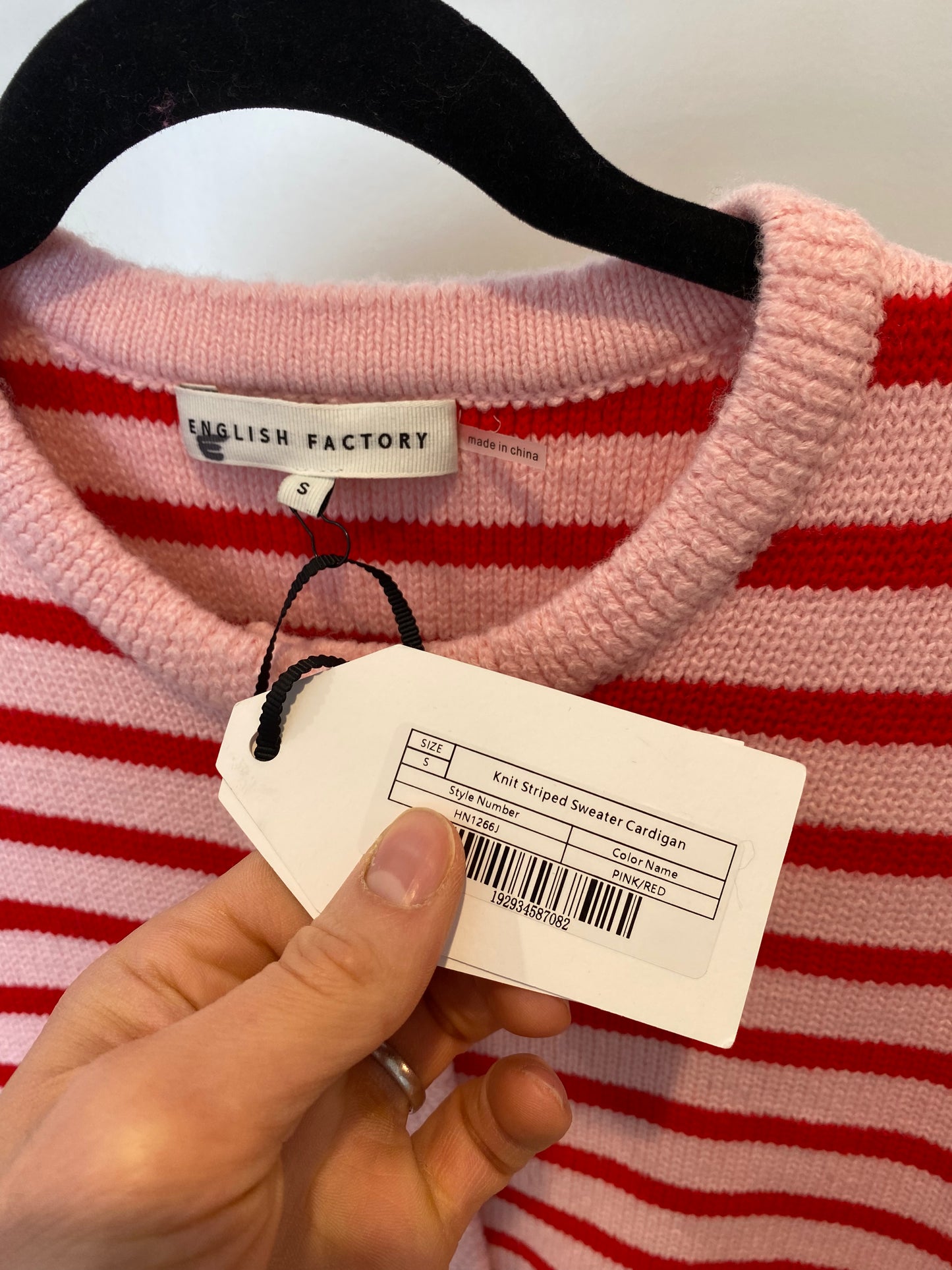 English Factory Striped Cardigan size S