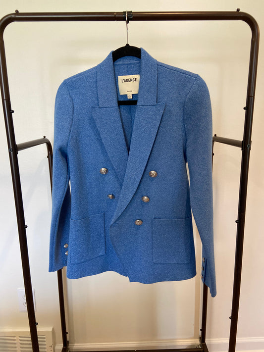 L'Agence Kenzie Double Breasted Blue Blazer size S