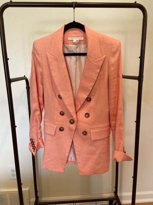 Veronica Beard Gaya Linen Dickey Blazer size 10
