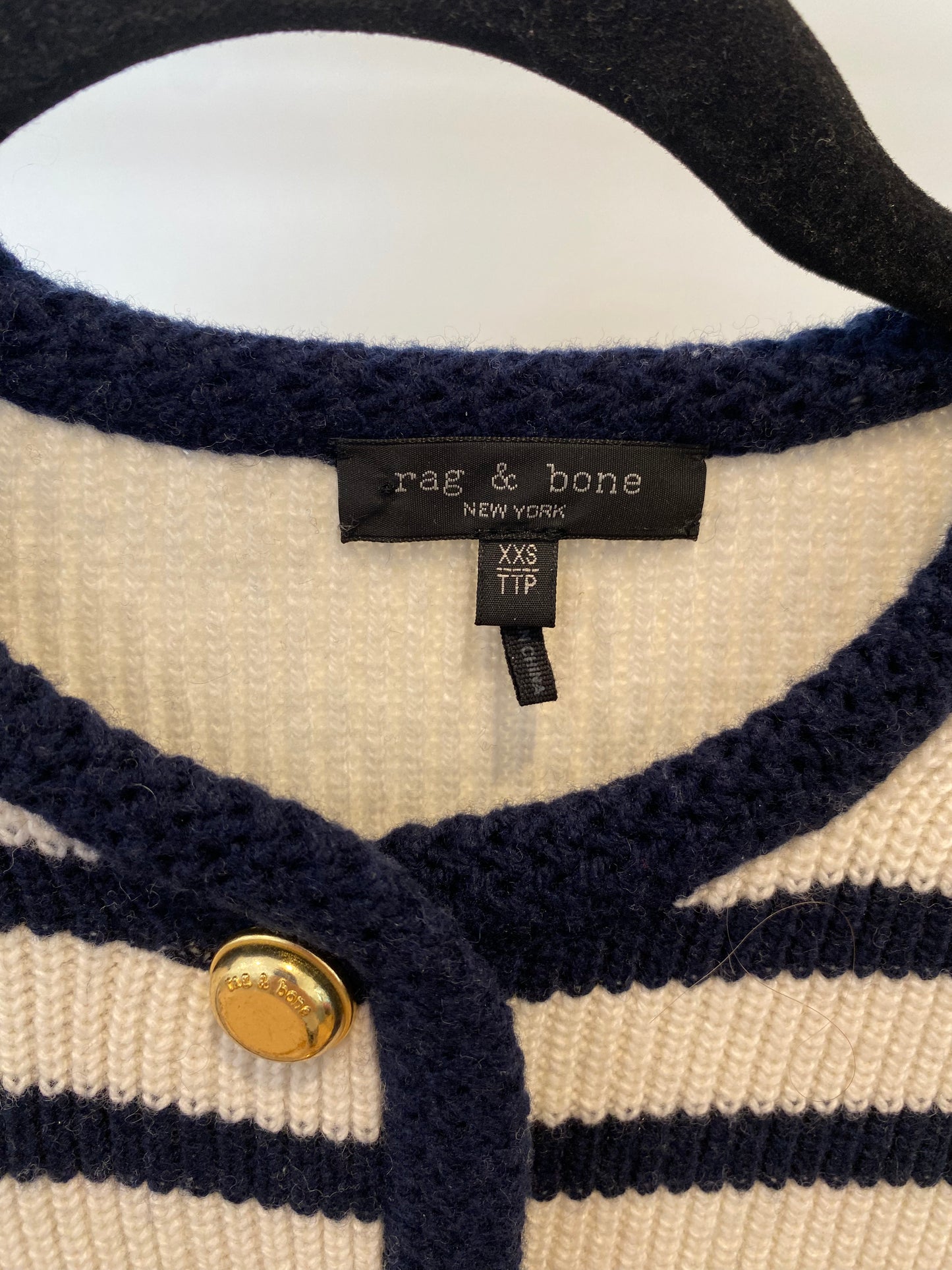 Rag and Bone Nancy Long Stripe Cardigan size XXS