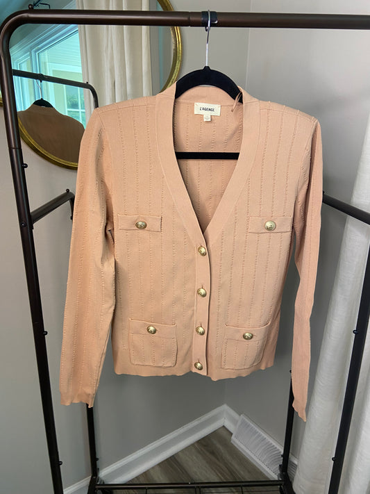 L'Agence Calypso Fitted Cardigan size L