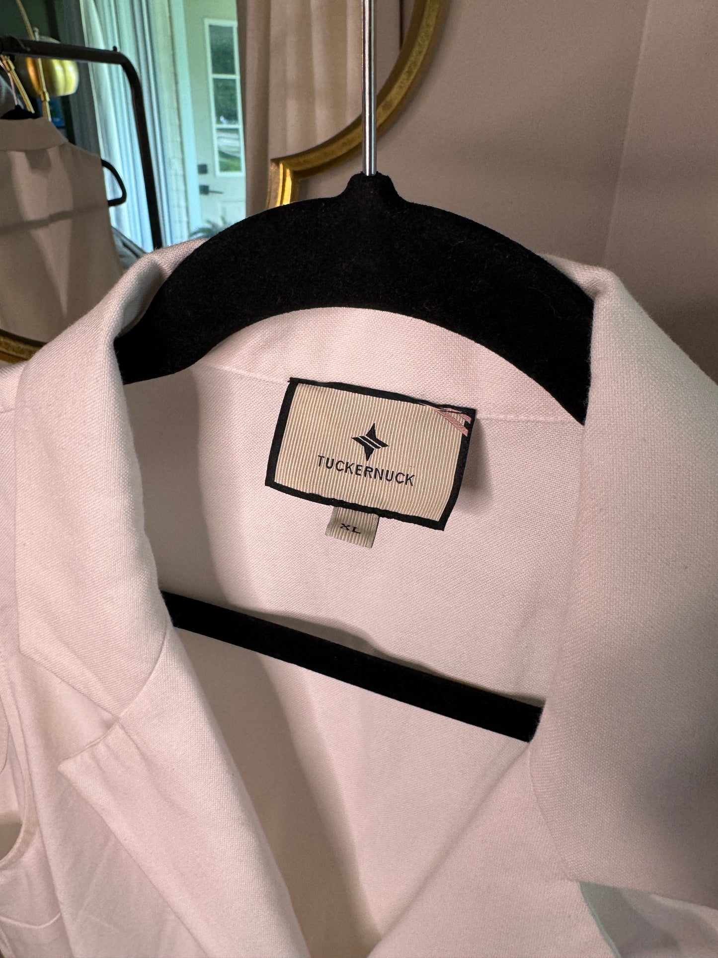 Tuckernuck Oxford White Sleeveless Royal Shirt Dress size L