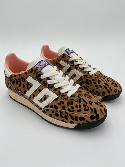 Back70 Barkley Jogger in Leopard Camel White Sneakers size 39