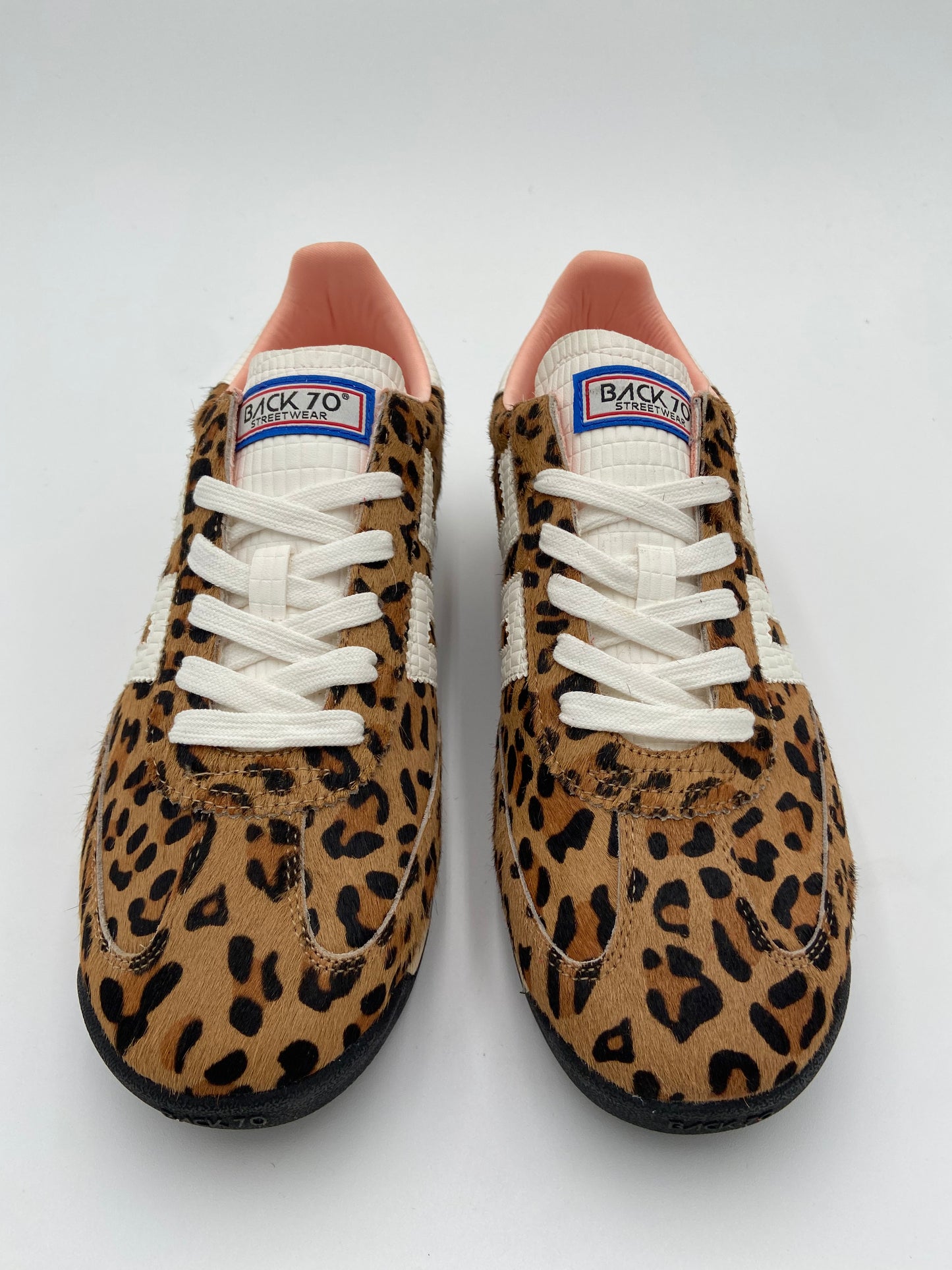 Back70 Barkley Jogger in Leopard Camel White Sneakers size 39