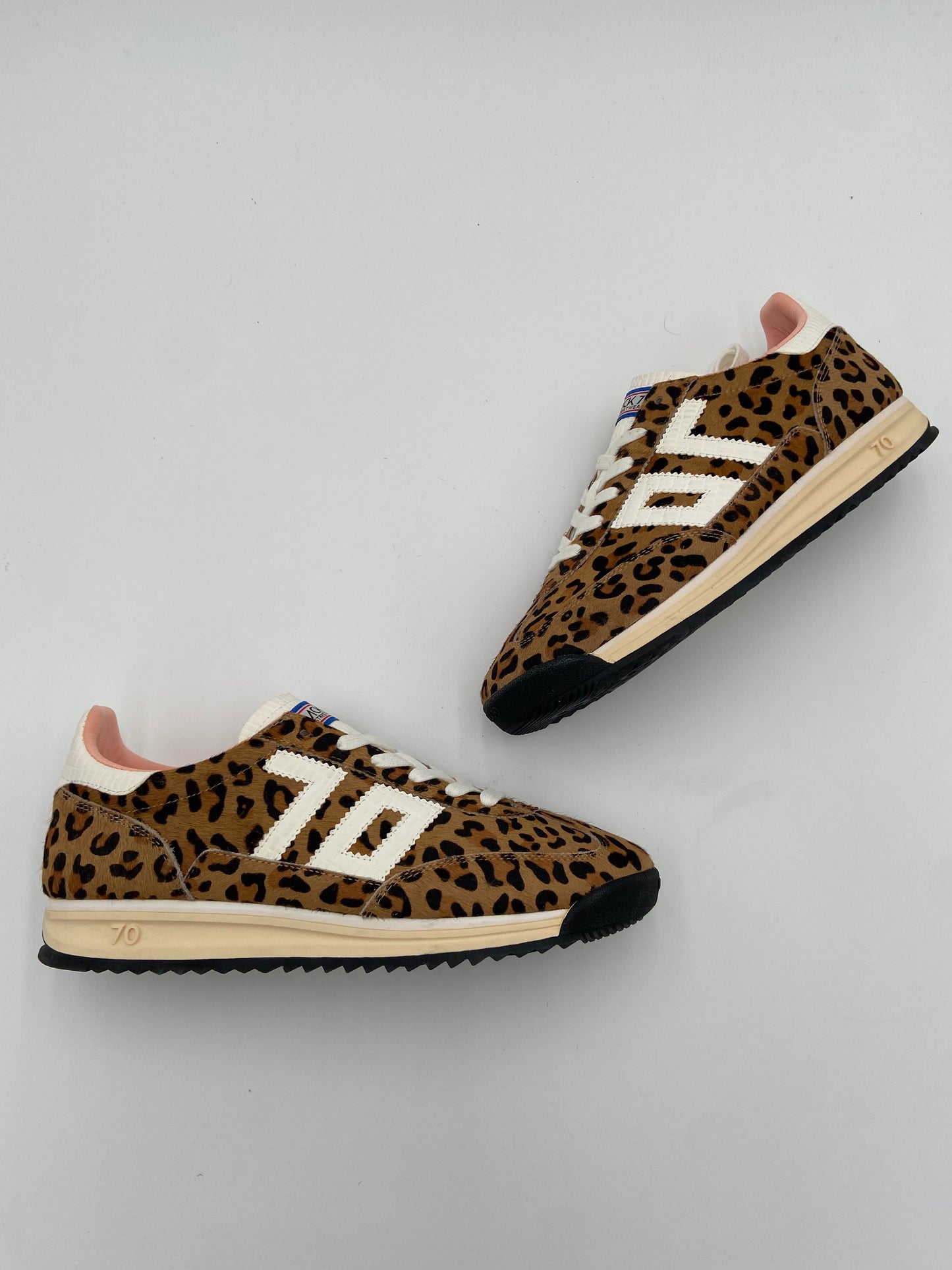 Back70 Barkley Jogger in Leopard Camel White Sneakers size 39