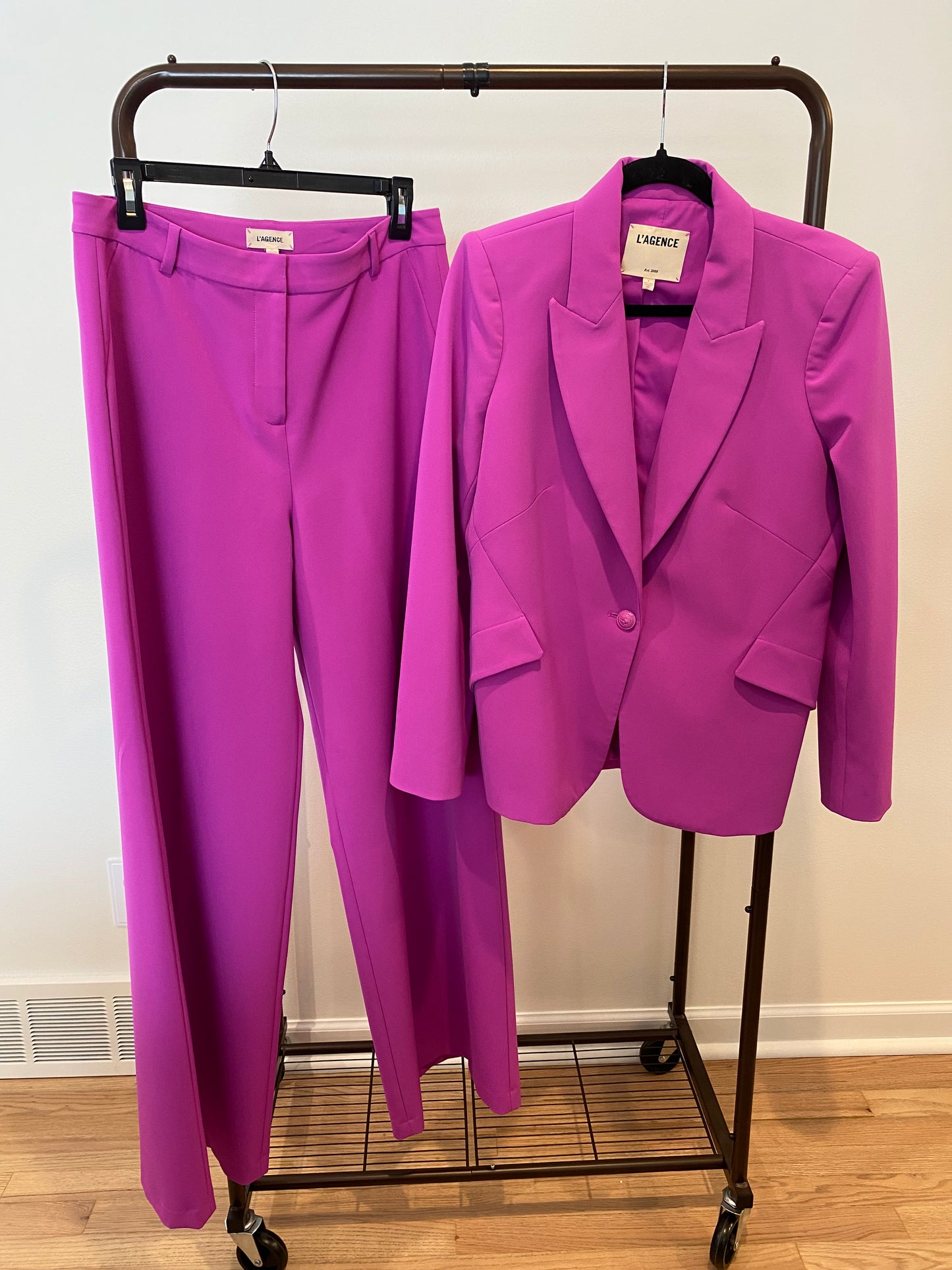 L'Agence Chamberlain Blazer and Pilar Wide Leg Pants size 8
