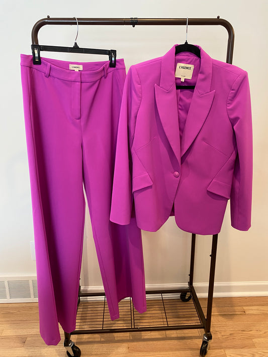 L'Agence Chamberlain Blazer and Pilar Wide Leg Pants size 8