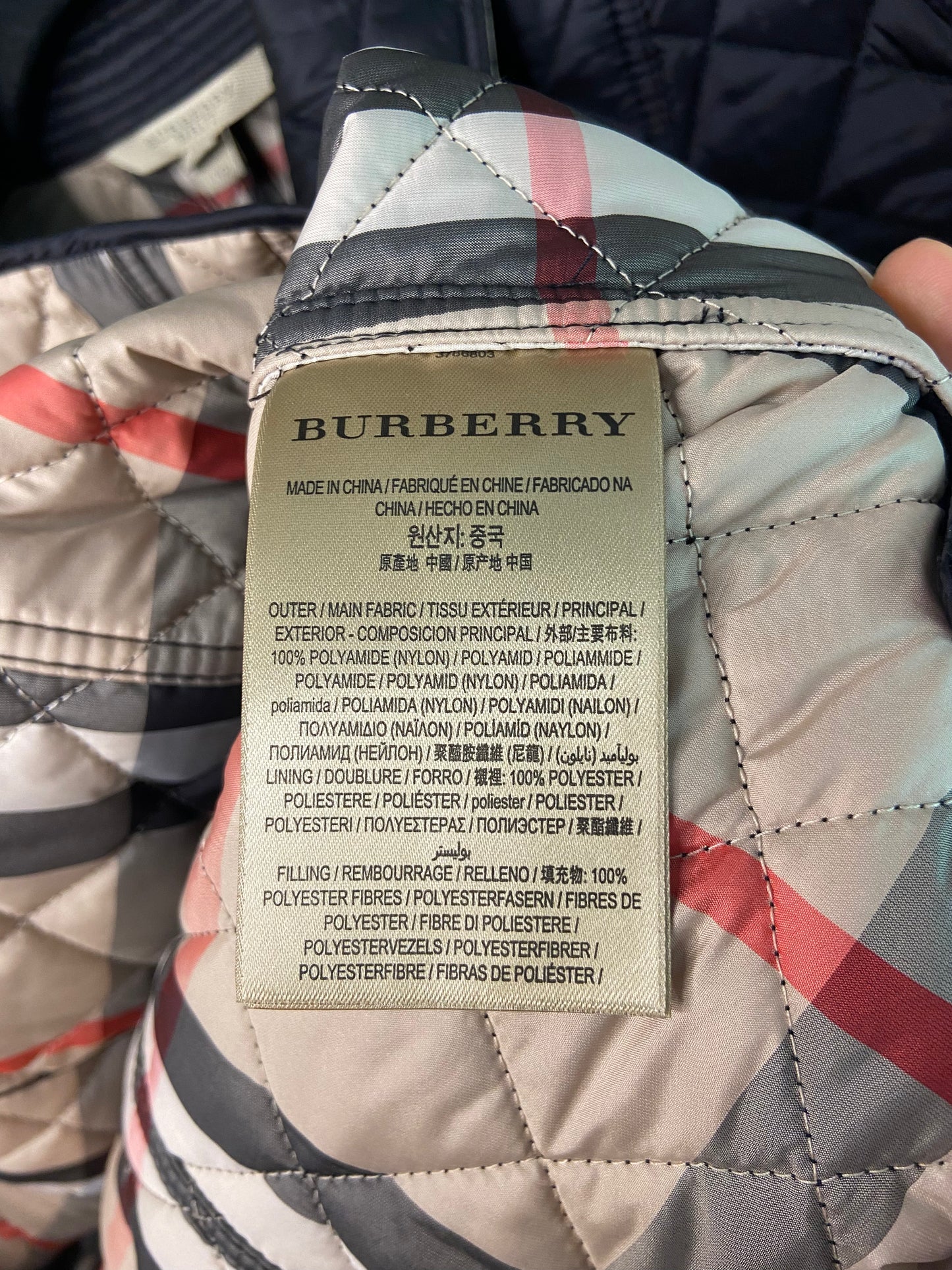 Burberry Brit Quilted Jacket size XL