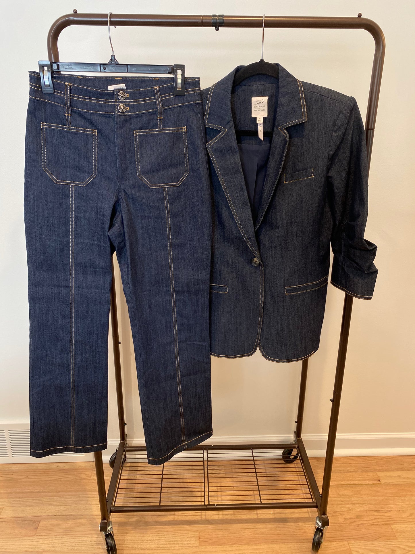 Cinq a Sept Khloe Blazer and Dorothea Jeans size 6