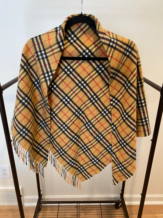Burberry Vintage Check Bandana Cashmere Shawl