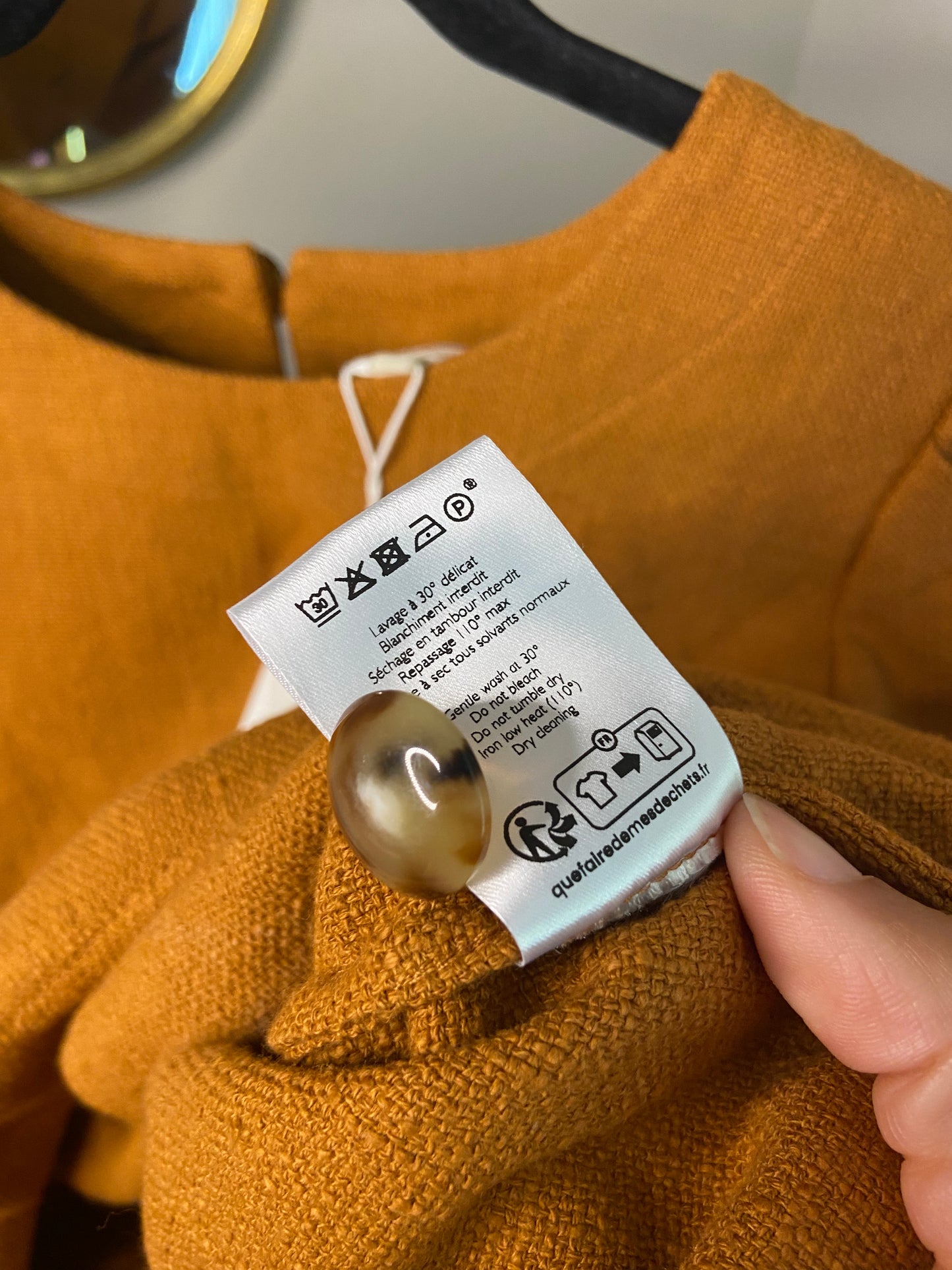 Sezane Neva Blouse Ocre size 10