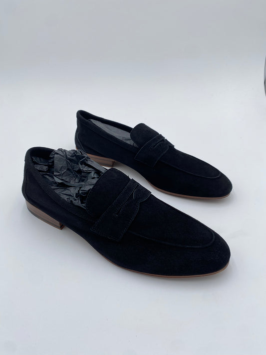 M. Gemi The Sacca Donna Black Suede Loafers size 40