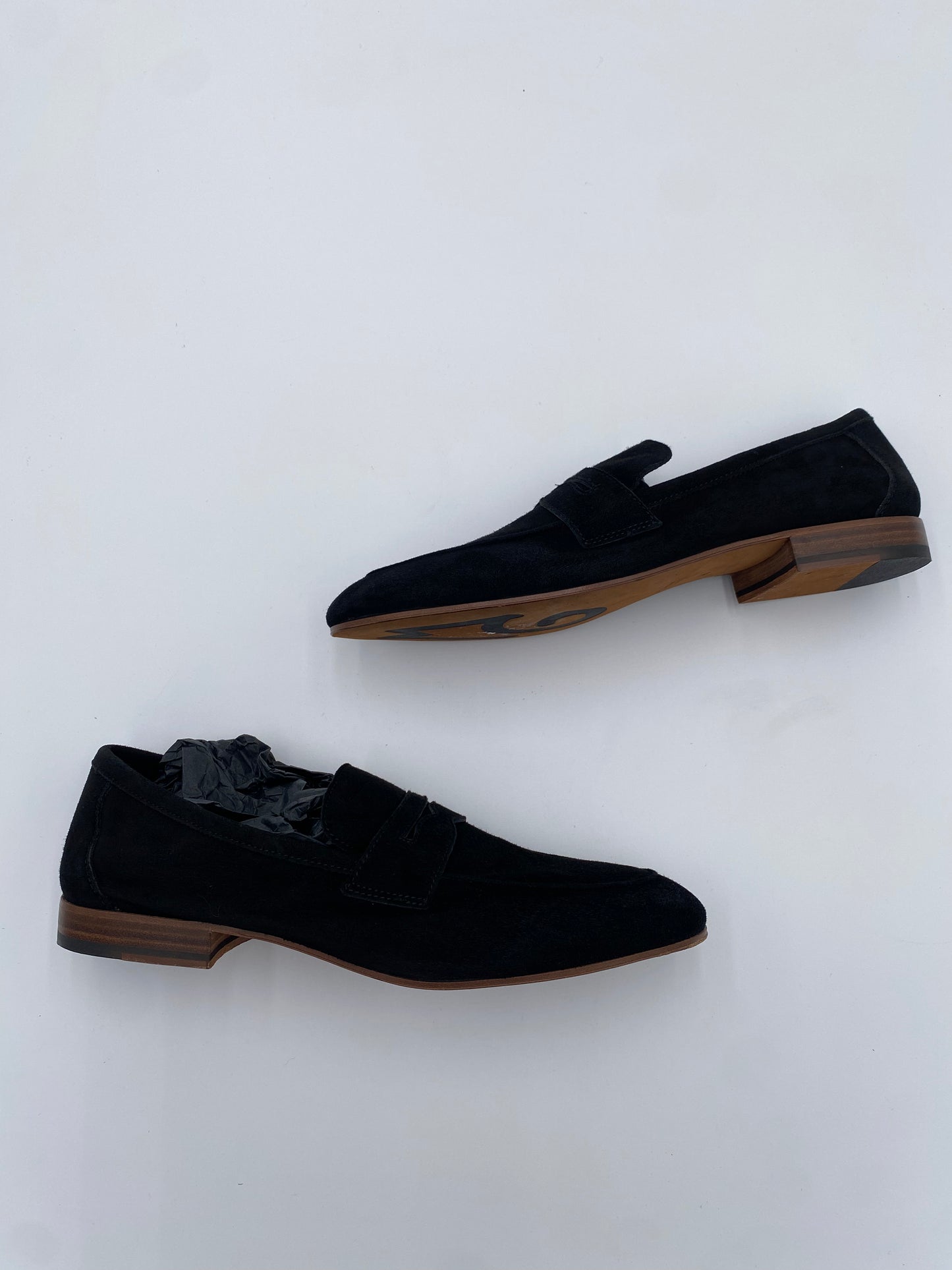 M. Gemi The Sacca Donna Black Suede Loafers size 40
