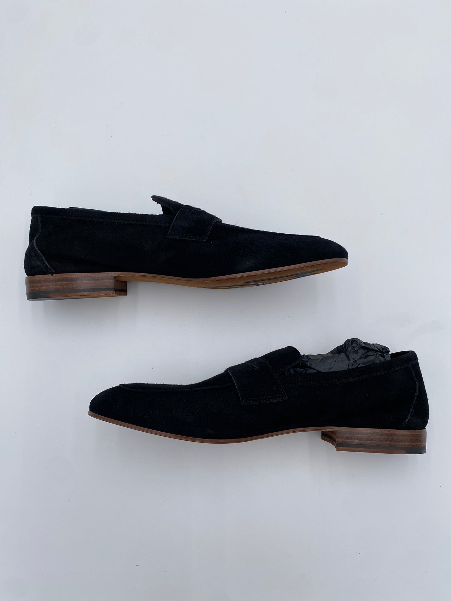 M. Gemi The Sacca Donna Black Suede Loafers size 40