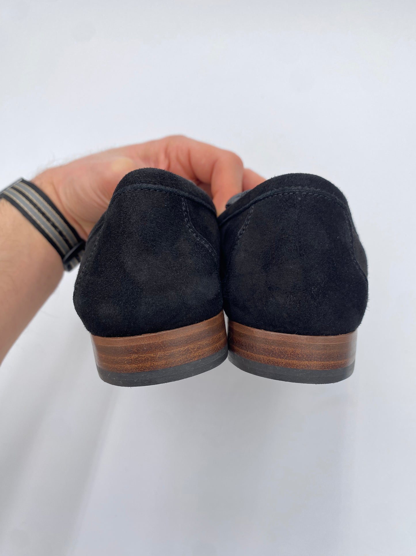 M. Gemi The Sacca Donna Black Suede Loafers size 40