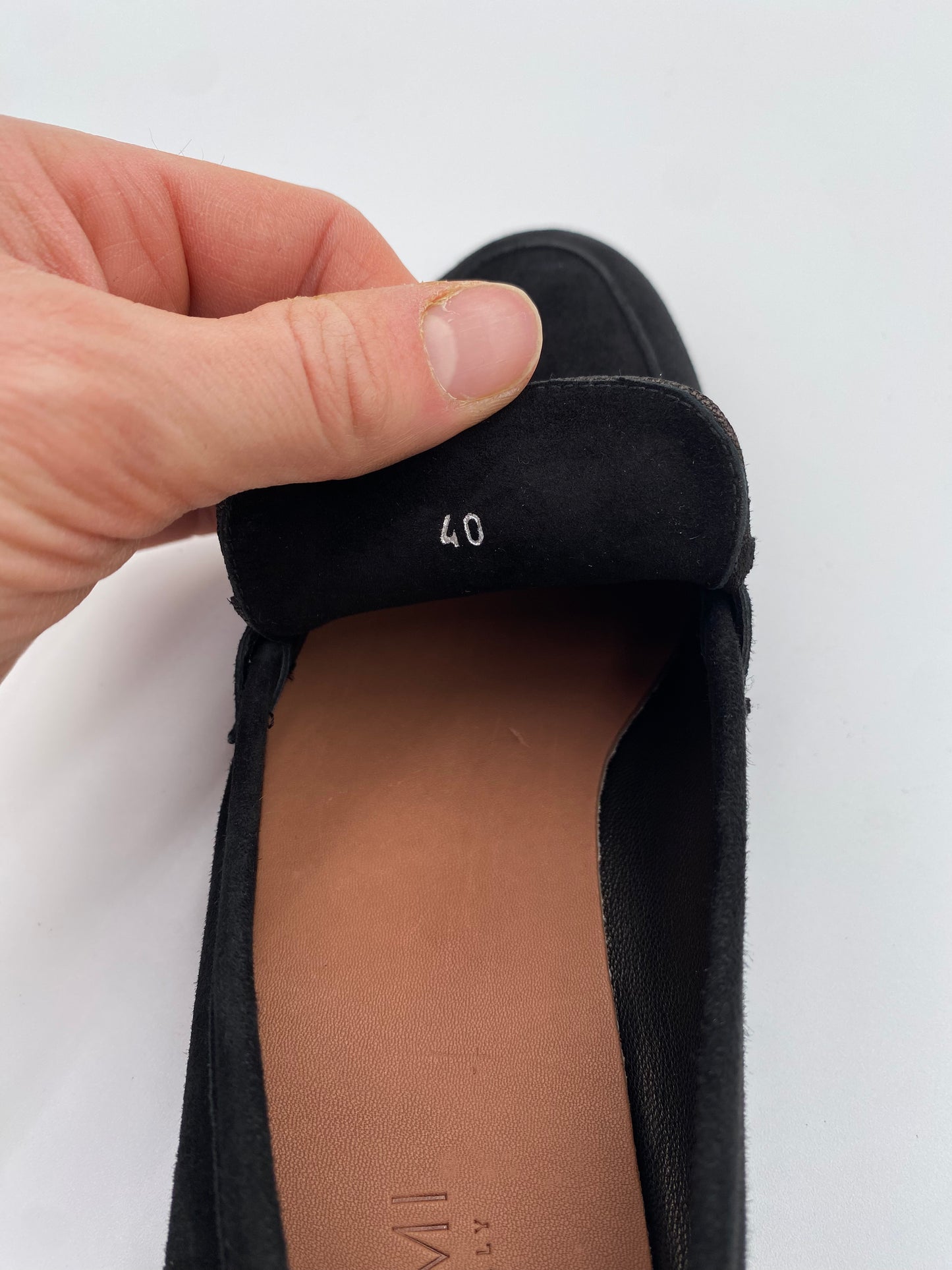 M. Gemi The Sacca Donna Black Suede Loafers size 40