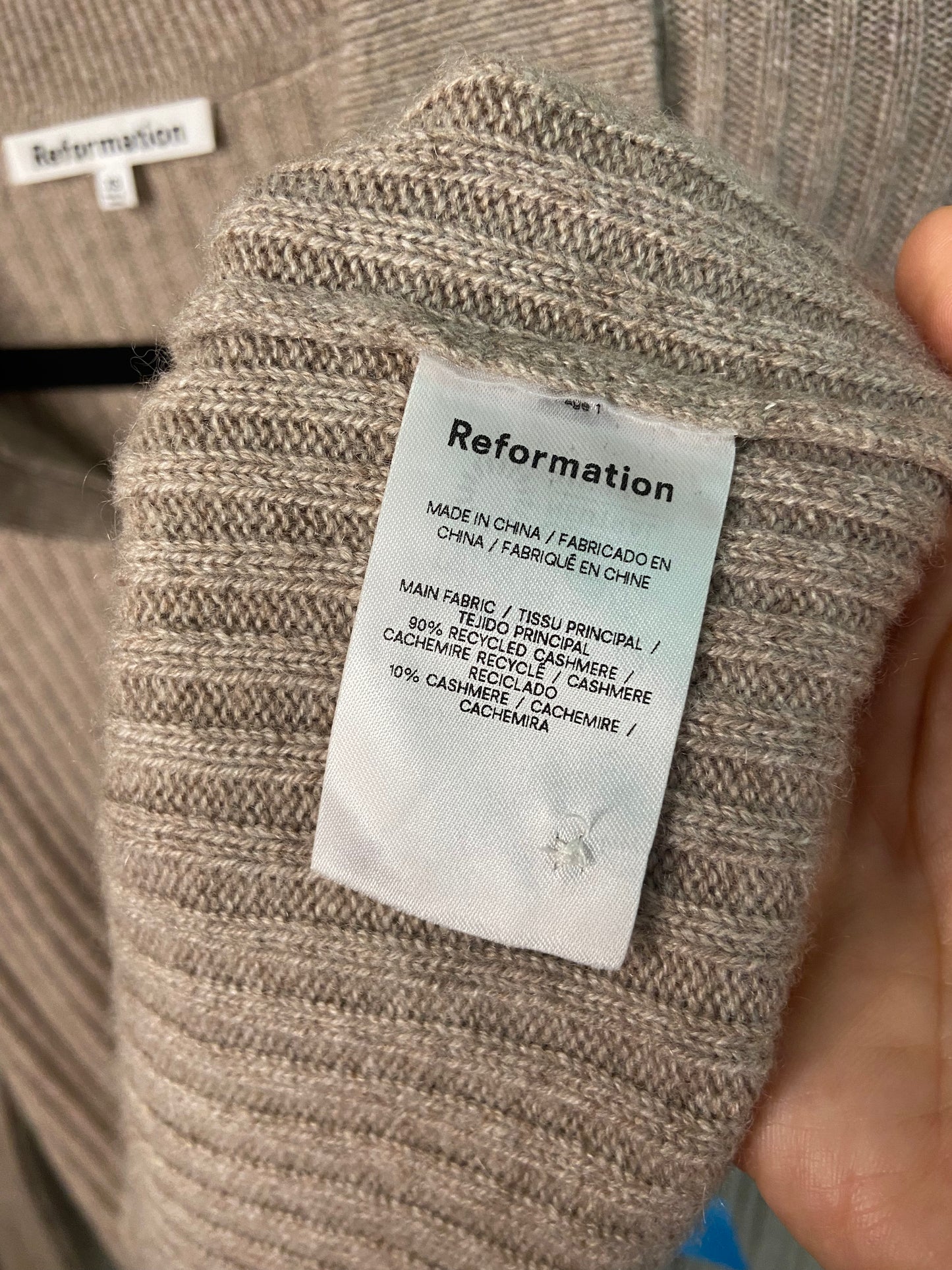 Reformation Fantino Cashmere Cardigan size XS