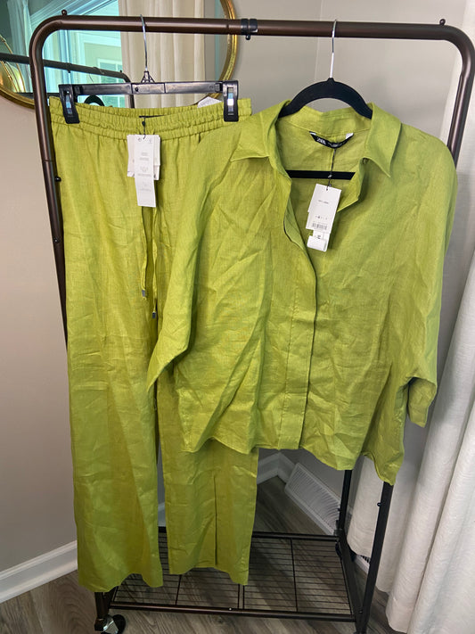 Zara Linen Pants and Top Set size S