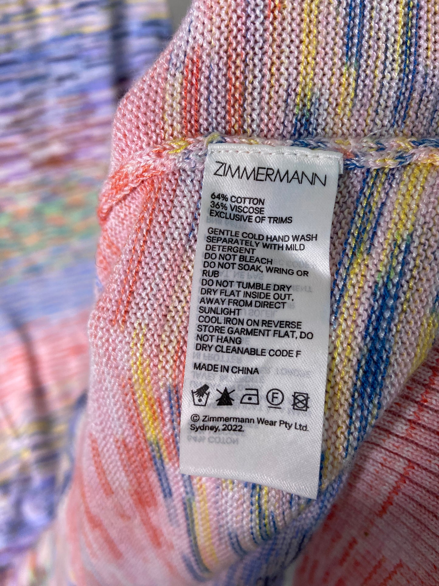Zimmermann Raie Marl Midi Skirt size US 6