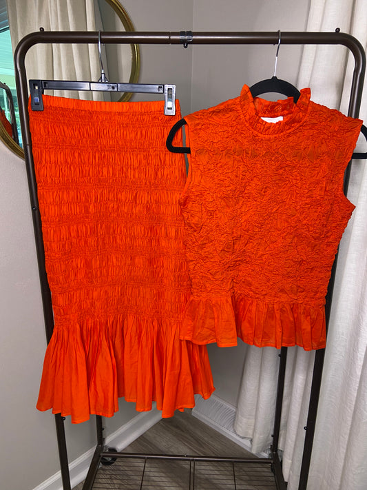 Merlette Red Loie Top and Sereda Skirt size XS/S