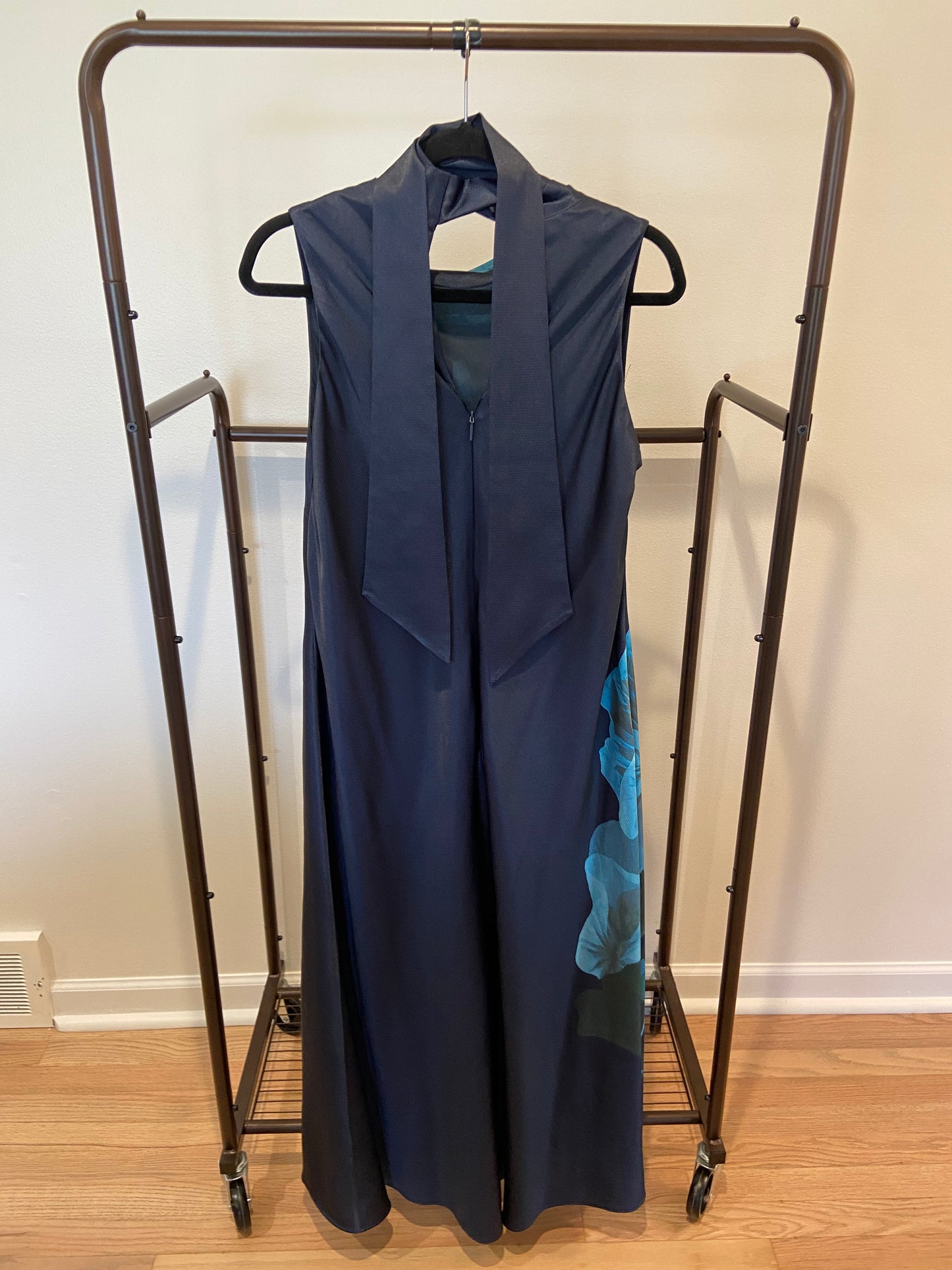 Ted Baker Timava Cowl Neck Midi Slip Dress Navy size 5 US 12
