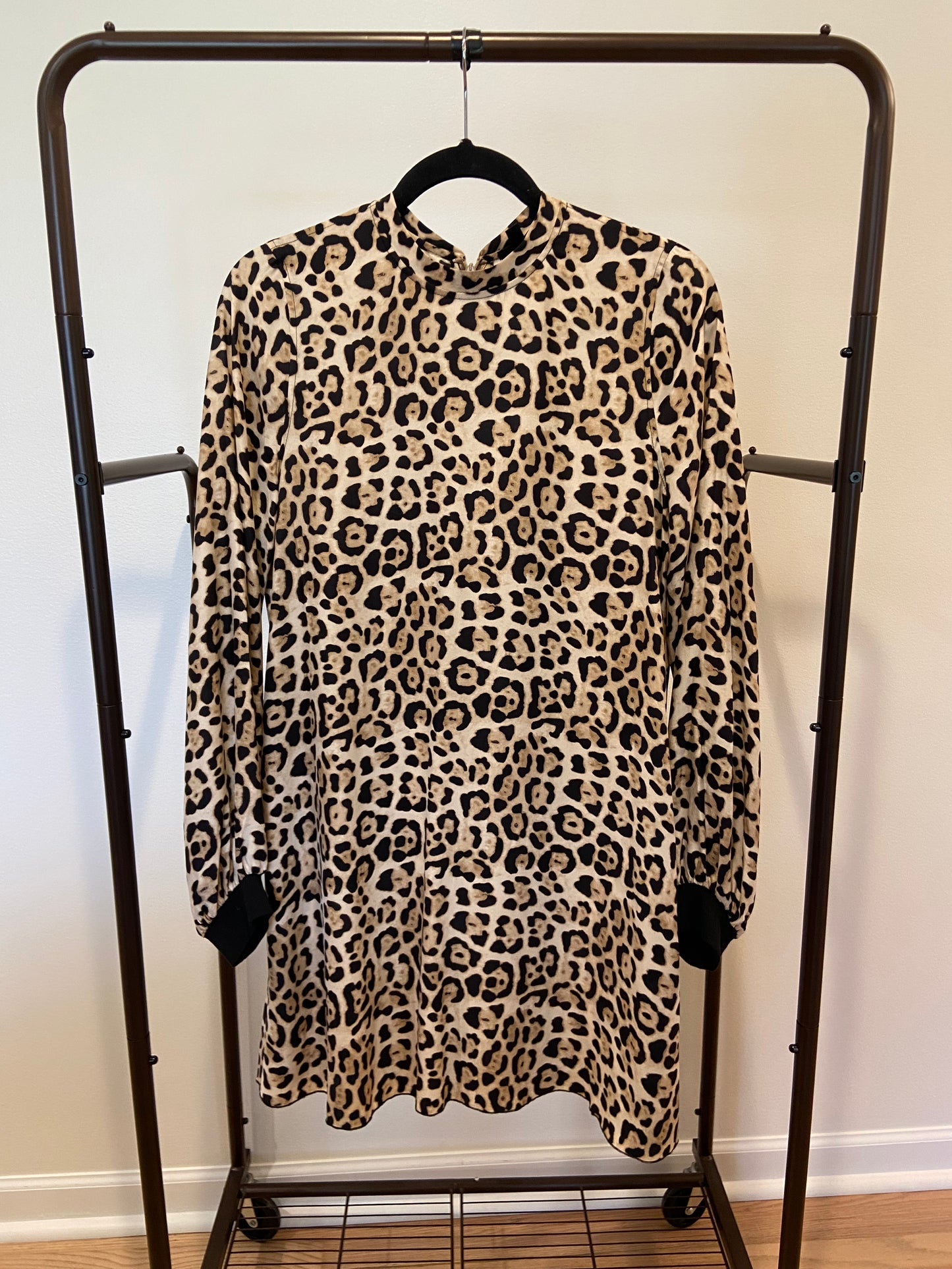 ATM Leopard Print Silk Charmeuse Mini Dress size S