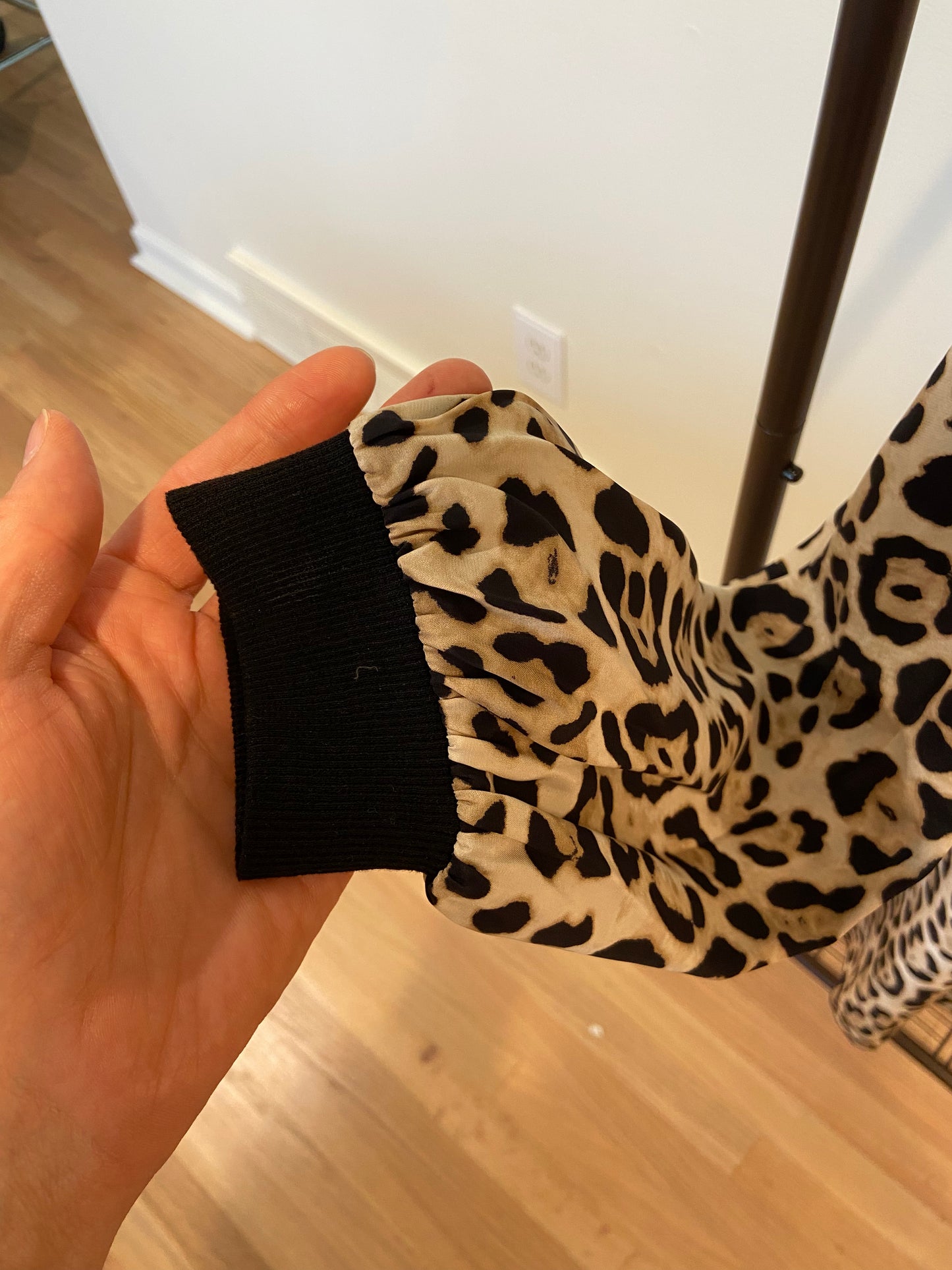ATM Leopard Print Silk Charmeuse Mini Dress size S