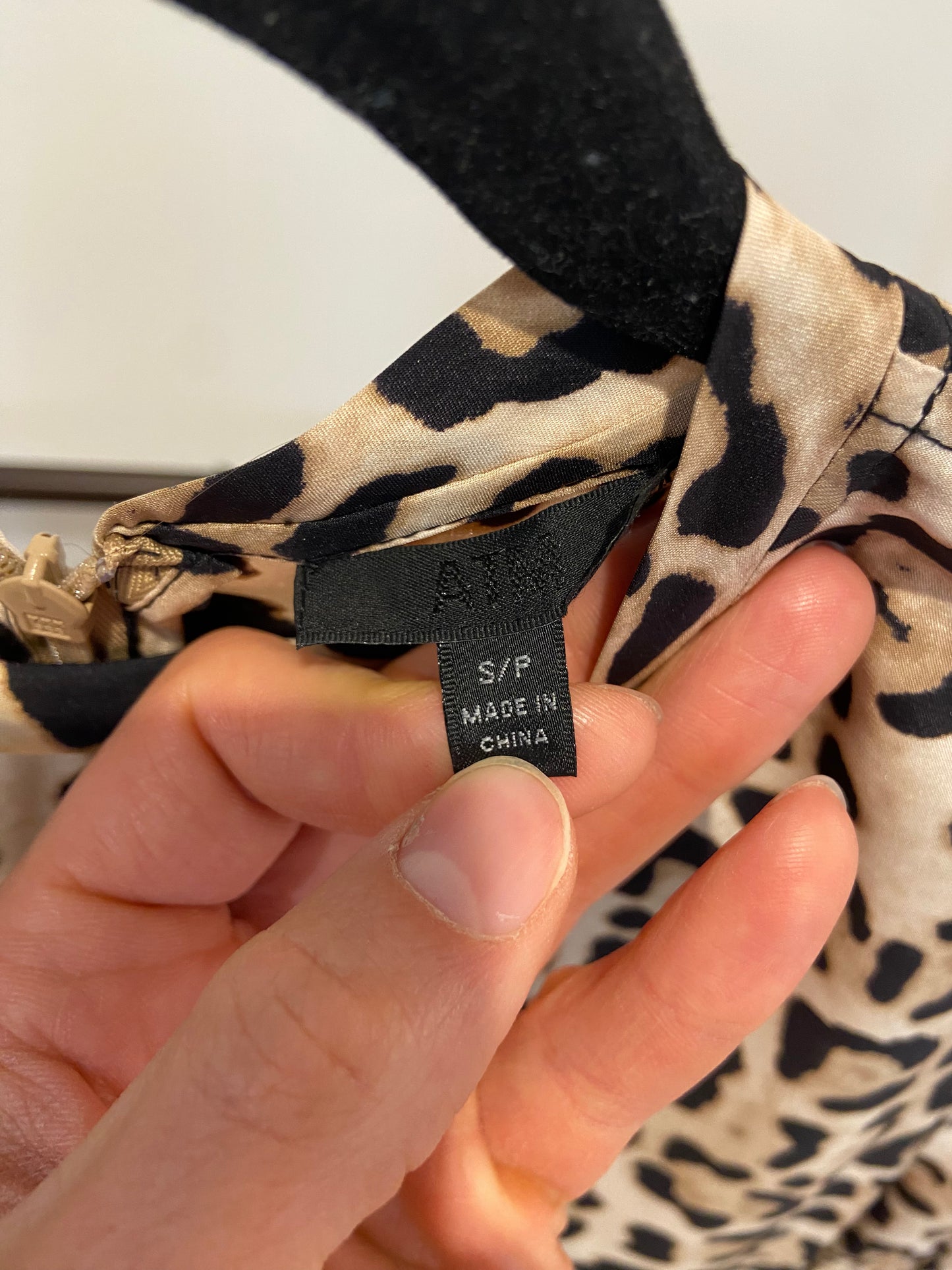 ATM Leopard Print Silk Charmeuse Mini Dress size S