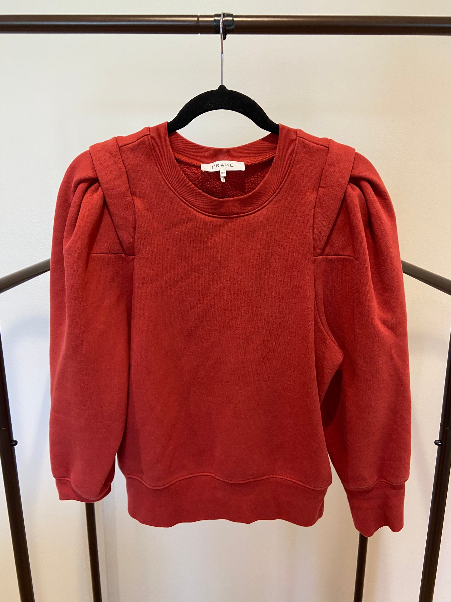 Frame Pleated Panel Sweatshirt size M