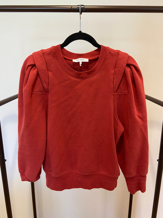 Frame Pleated Panel Sweatshirt size M