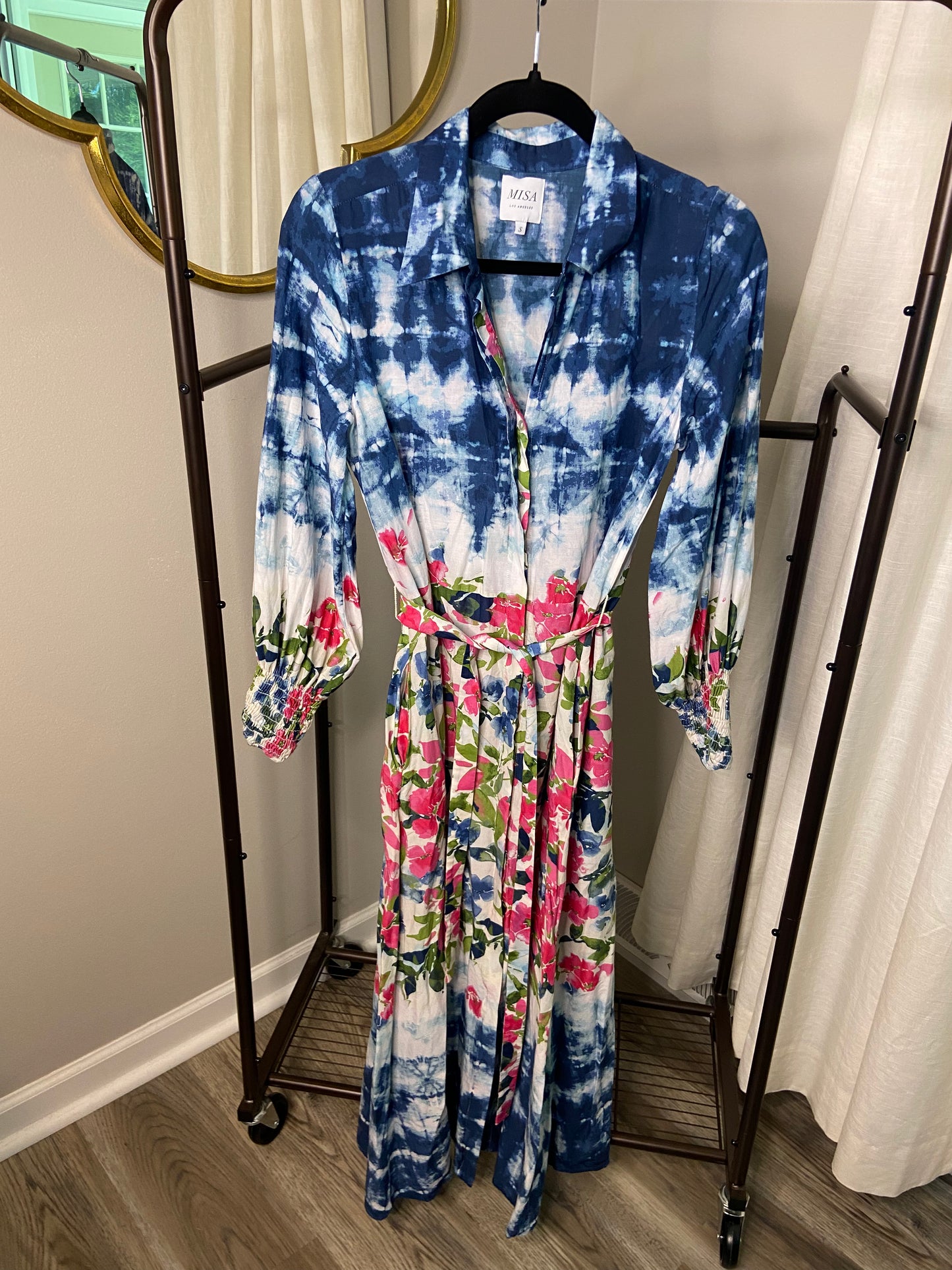 Misa Los Angeles Bettina Maxi Shirtdress size S