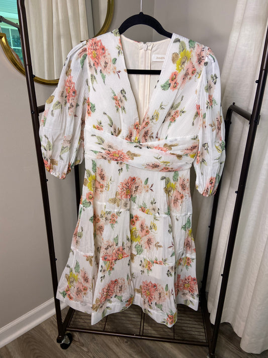 Zimmermann Floral Pleated Mini Dress size US 8