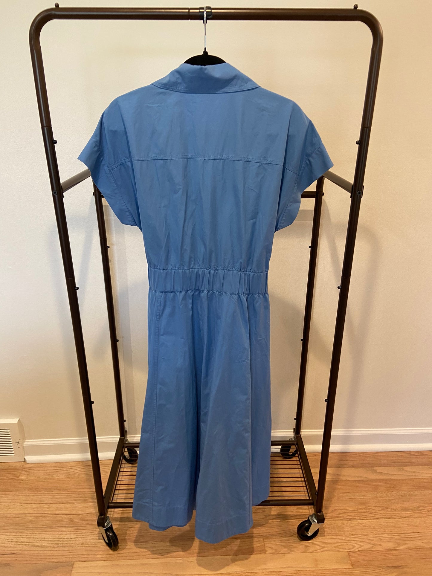 Lafayette 148 Belted Organic Cotton Poplin Midi Wrap Dress size M
