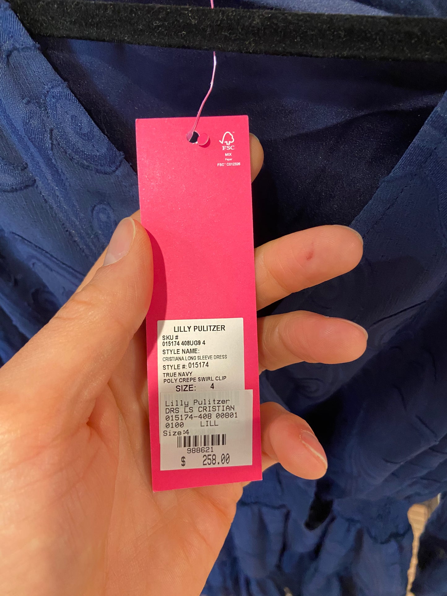 Lilly Pulitzer Cristiana Long Sleeve Dress size 4