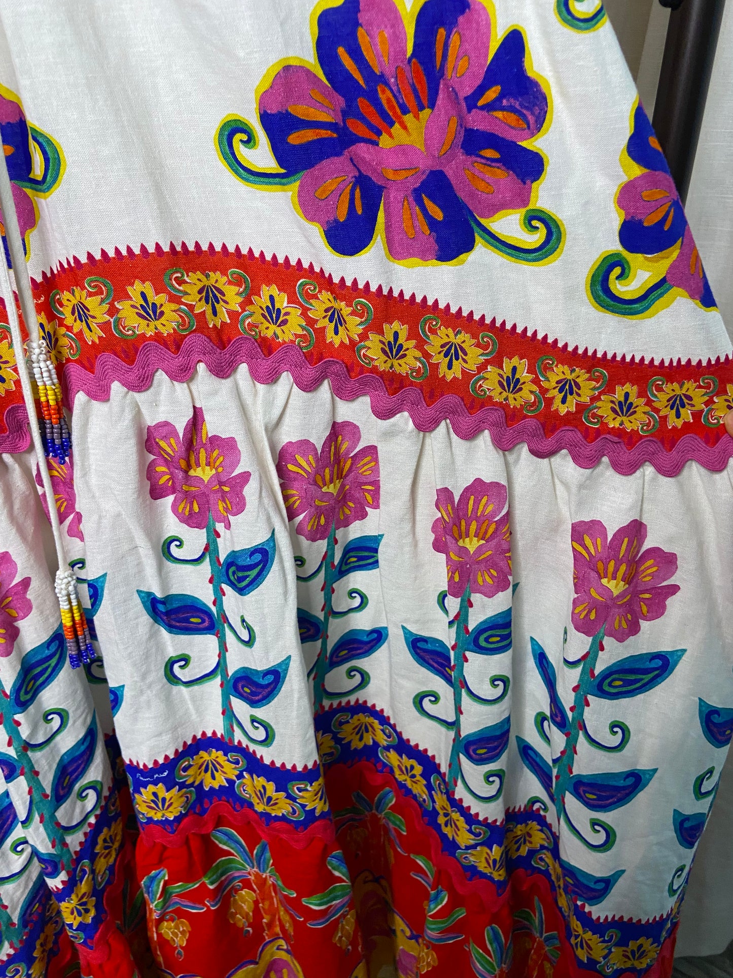 Farm Rio Off-white Vivid Garden Maxi Dress size S