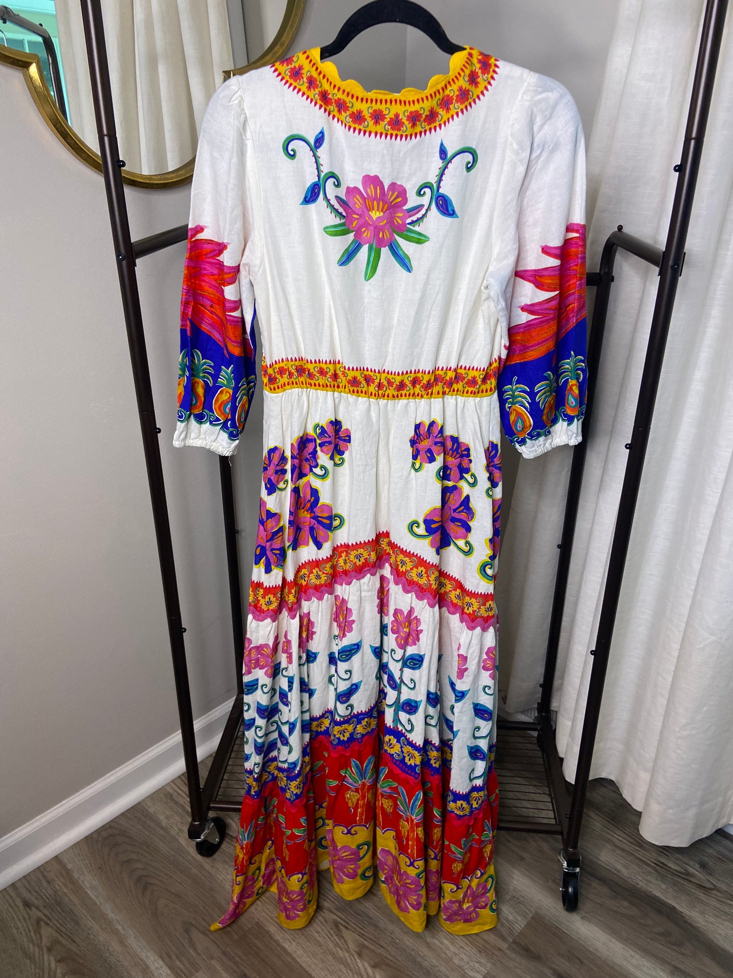Farm Rio Off-white Vivid Garden Maxi Dress size S