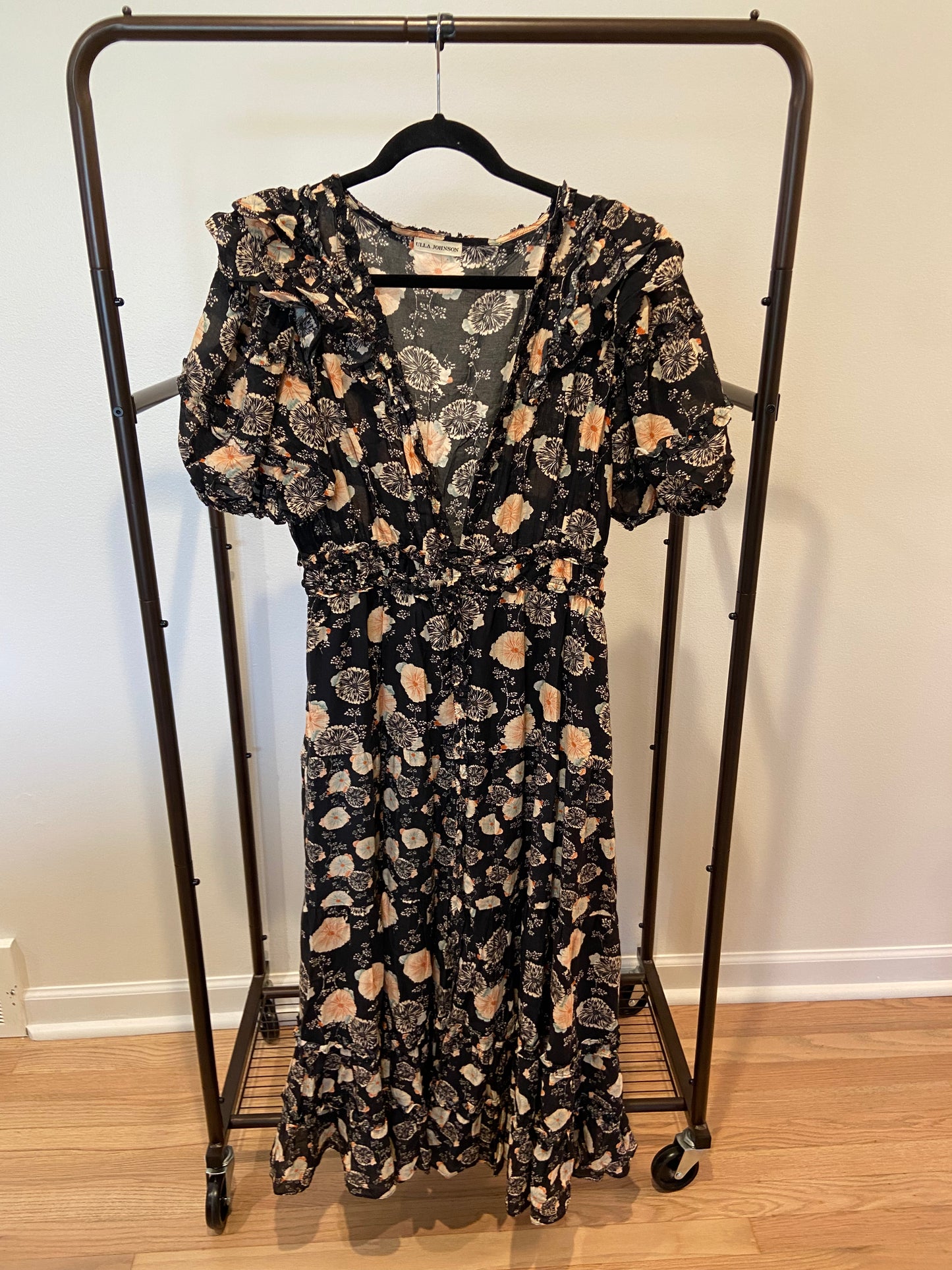 Ulla Johnson Irvette Dress Noir Floral size 6