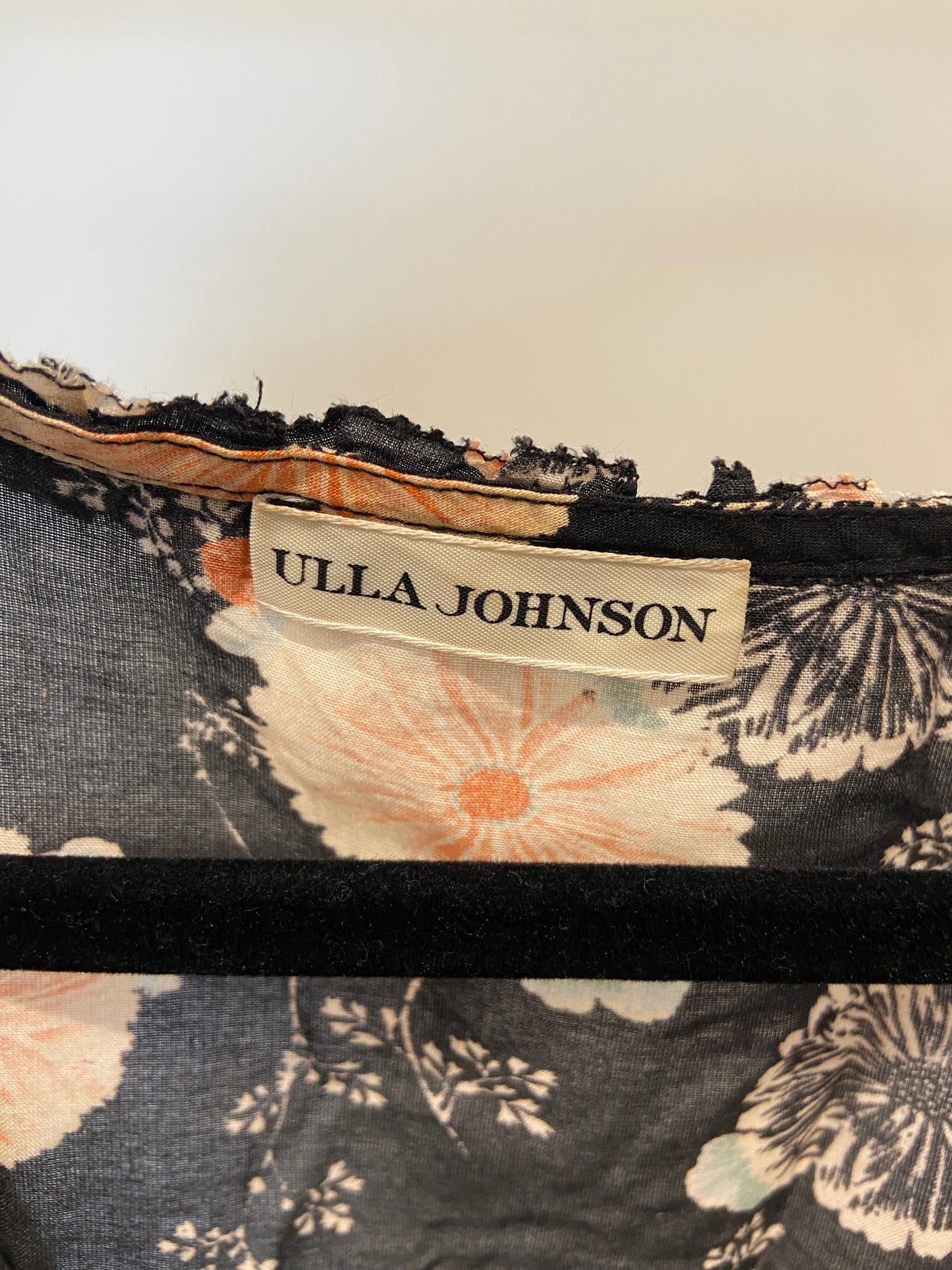 Ulla Johnson Irvette Dress Noir Floral size 6