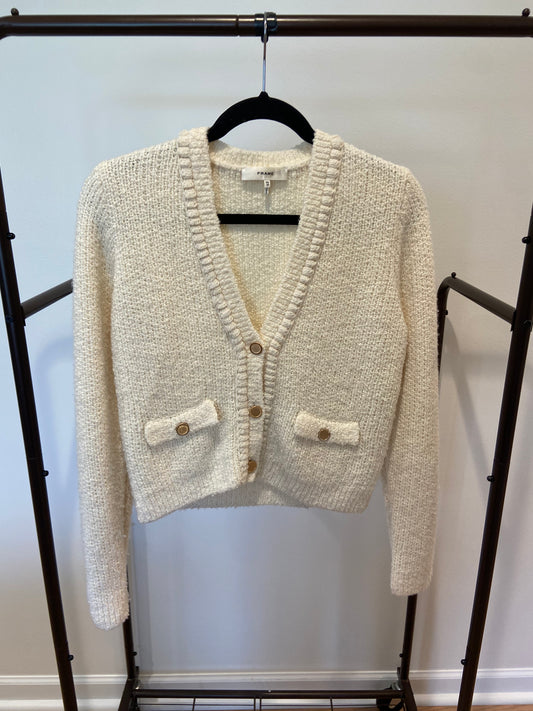 Frame Double Pocket Crop Cardigan size XS