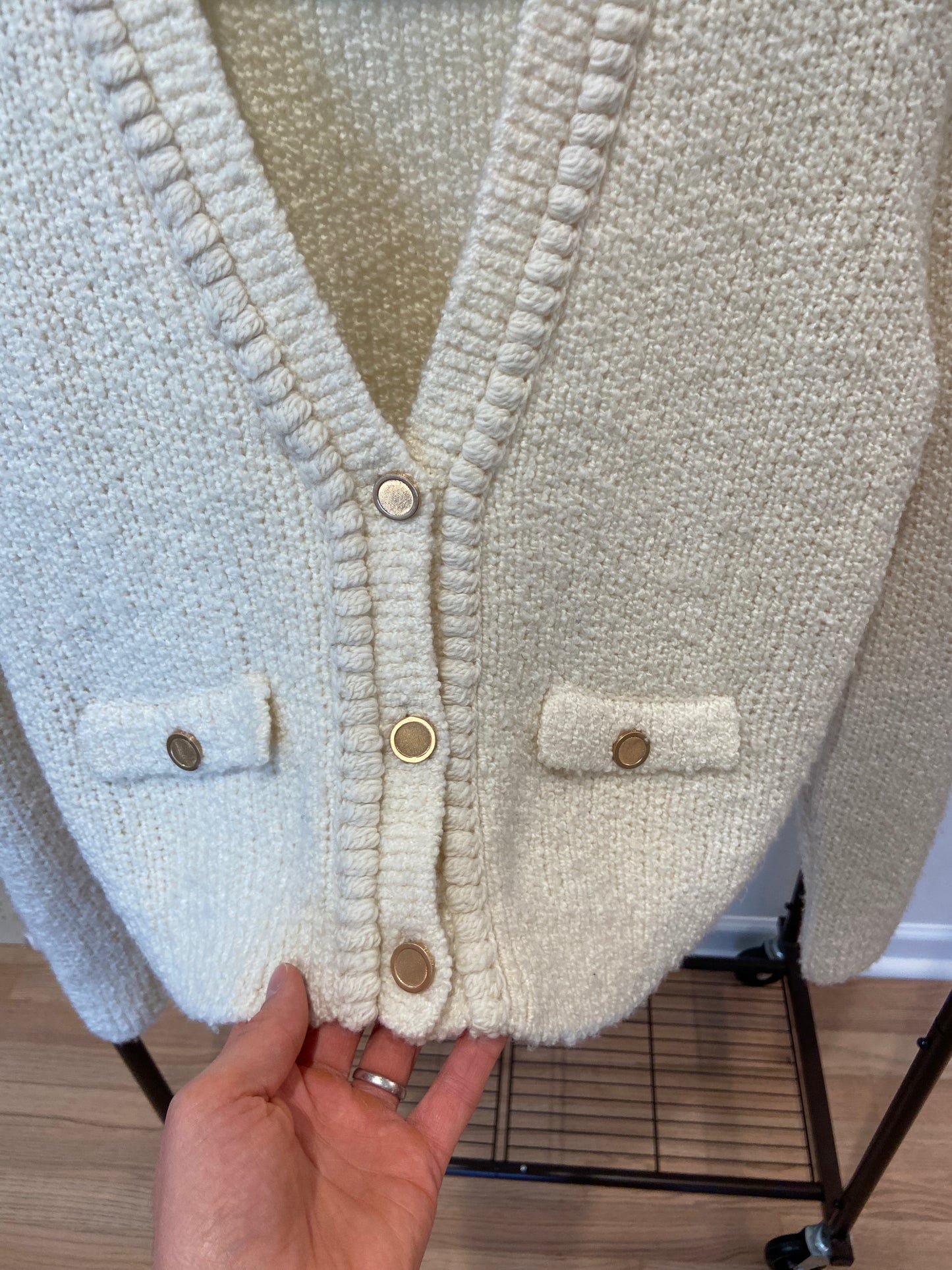 Frame Double Pocket Crop Cardigan size XS