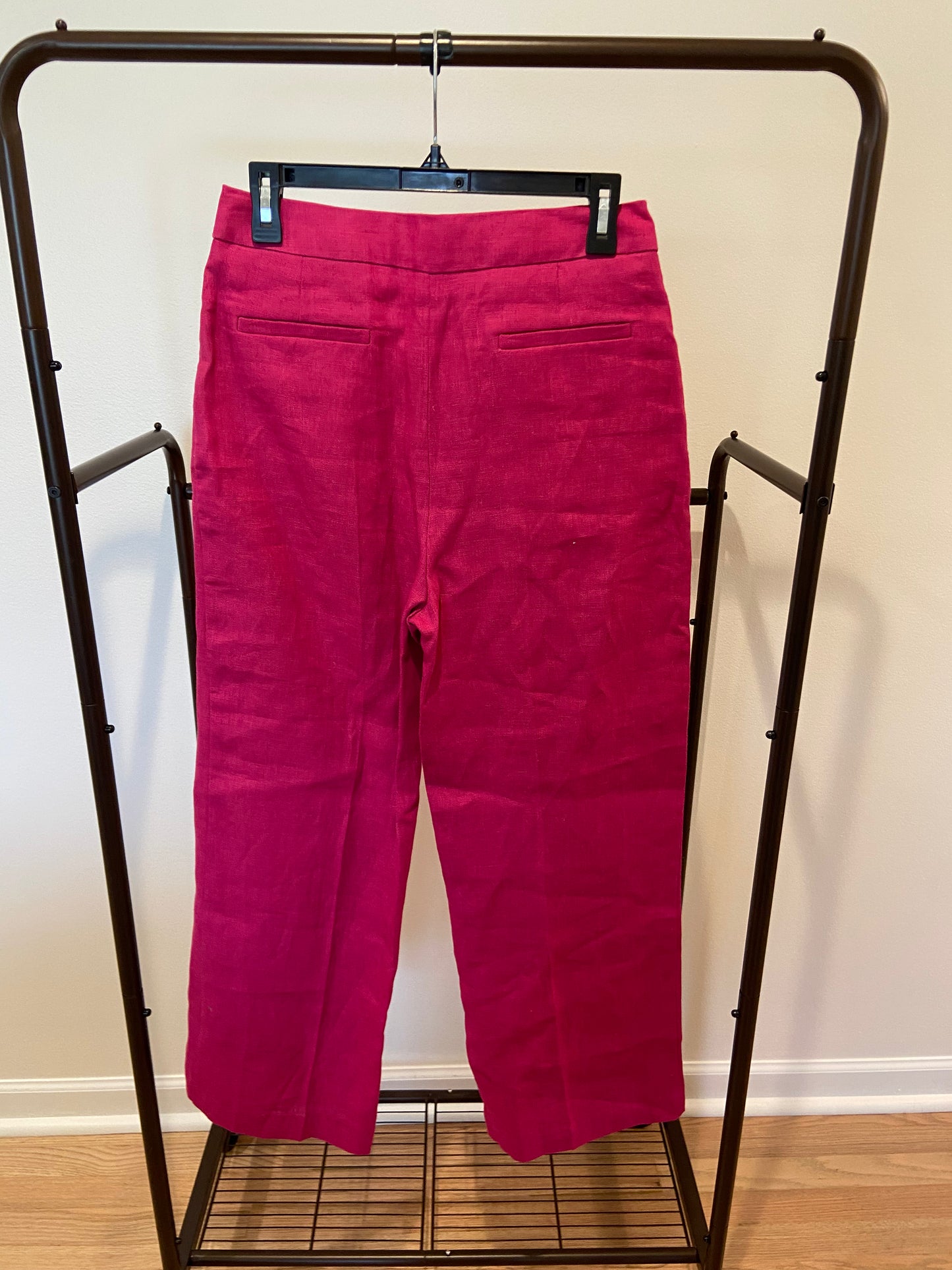 Sezane Martin Linen Trousers Pants Fuchsia size 38 US 6