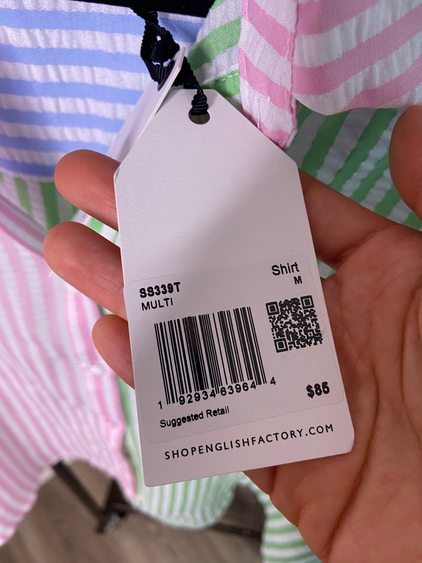 English Factory Seersucker Striped Shorts Set size M/L
