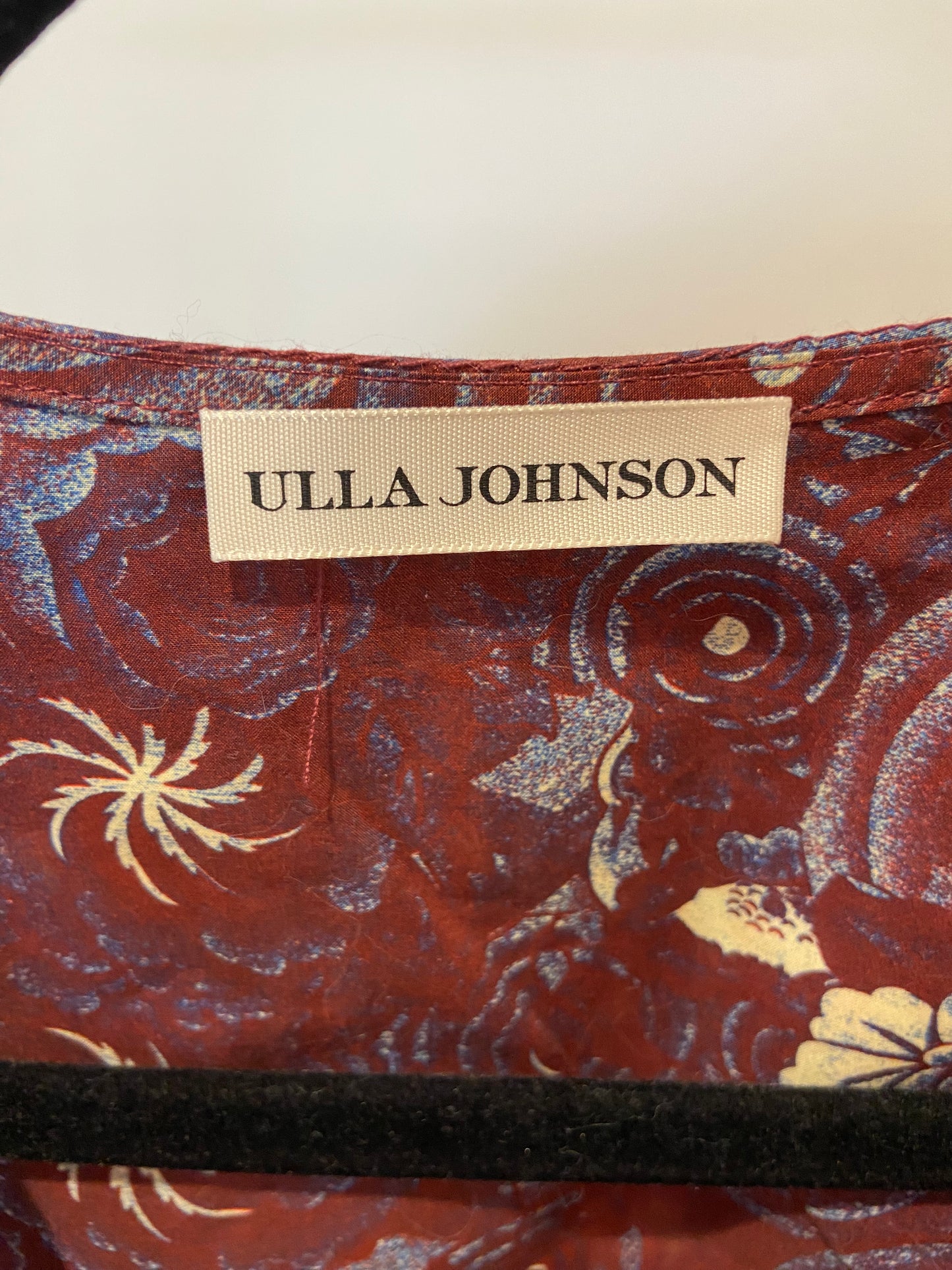 Ulla Johnson Ren Ruffled Printed Cotton Blouse size 4