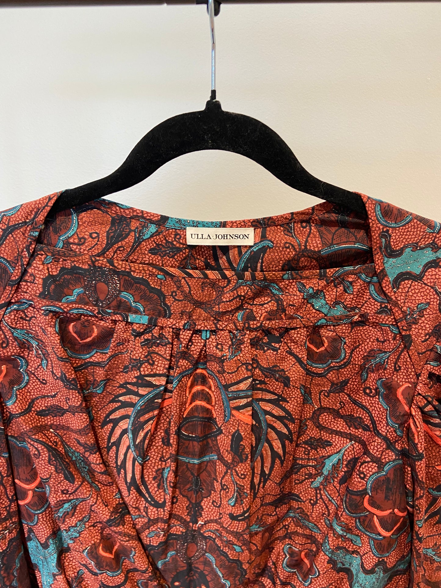 Ulla Johnson Mireya Puff-Sleeve Poplin Blouse size 4