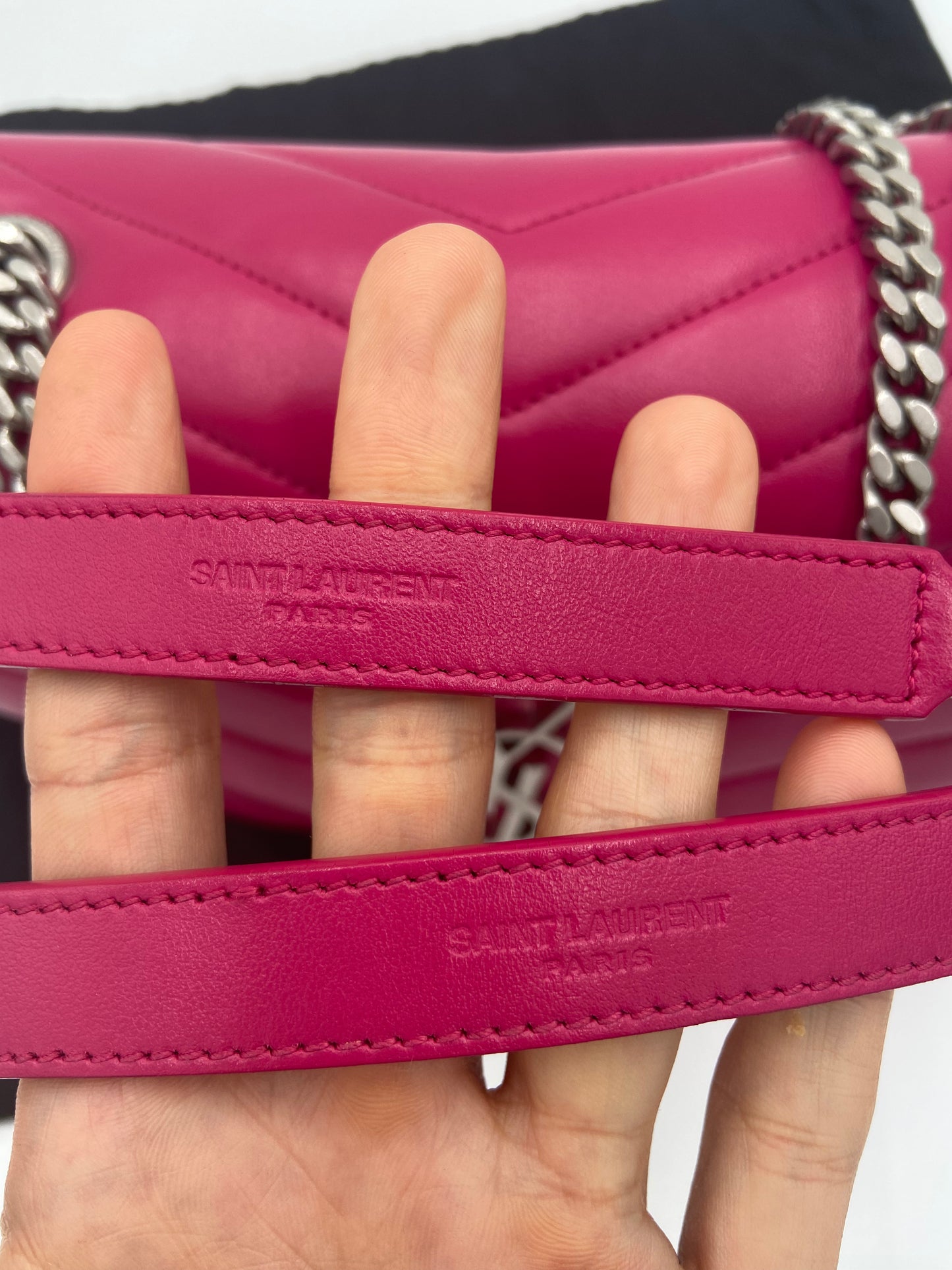 YSL Medium Loulou Calfskin Leather Shoulder Bag - Pink