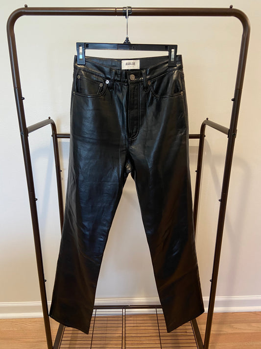 Agolde 90s Pinched Waist Recycled Leather Pants size 25