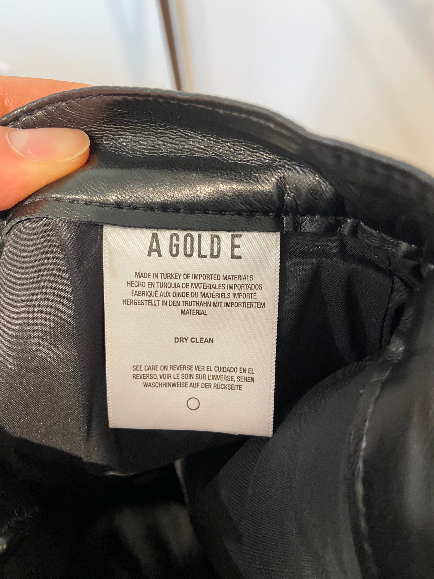 Agolde 90s Pinched Waist Recycled Leather Pants size 25