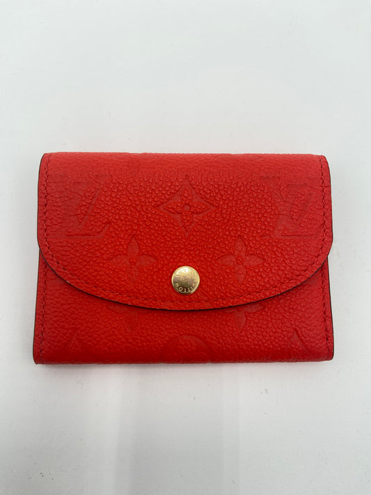 Louis Vuitton Rosalie Coin Purse Empreinte Leather Cherry